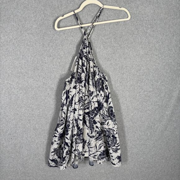 Bucket List Dress Medium Navy Mini Flowy Pocket Feminine Resort Cruise Cover Up - Picture 8 of 12